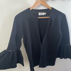 Eliza J - Black Bell Sleeve Formal Cardigan - S